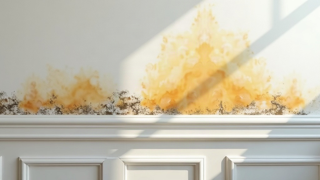 Yellow-brown water stain on drywall — a common first sign of a slow plumbing leak in a Summerville, SC home